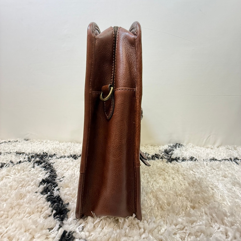 DOONEY & BOURKE Brown Florentine Vacchetta Leather Briefcase Large - Picture 7 of 12